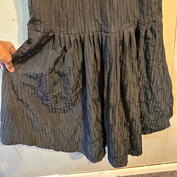 BCBGeneration Ruffle Bodice Maxi Dress Strapless Cocktail Gray Coral Size 2 - Picture 2 of 7